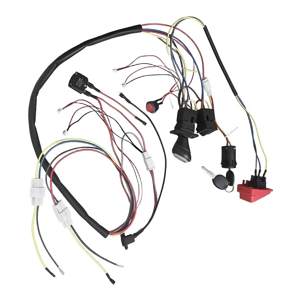 6V 12V 24V DIY Wire Harness Electric Conversion Kit Electric DIY Wires Control Switch Toys Car Vehicle Switch