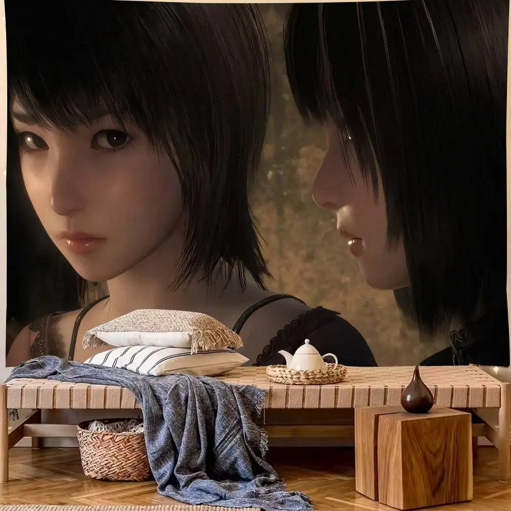 Kawaii Mio Mayu Amakura Horror Game F-FatalS F-Frame 2 Tapestry Decoration Bedroom Dormitory Background Cloth Home Decoration