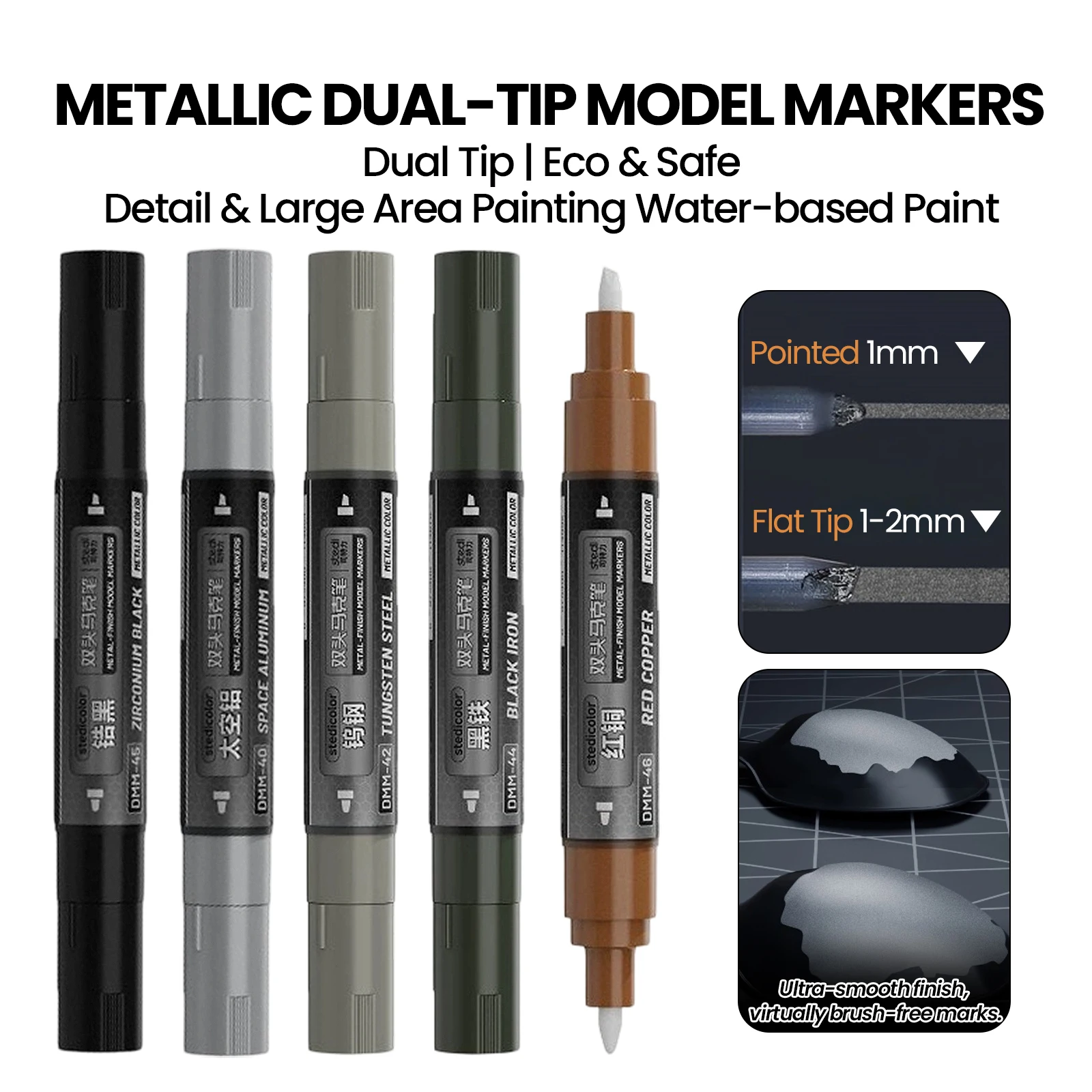 Model Kit Markers - Marcador Metálico de Doble Punta Stedi