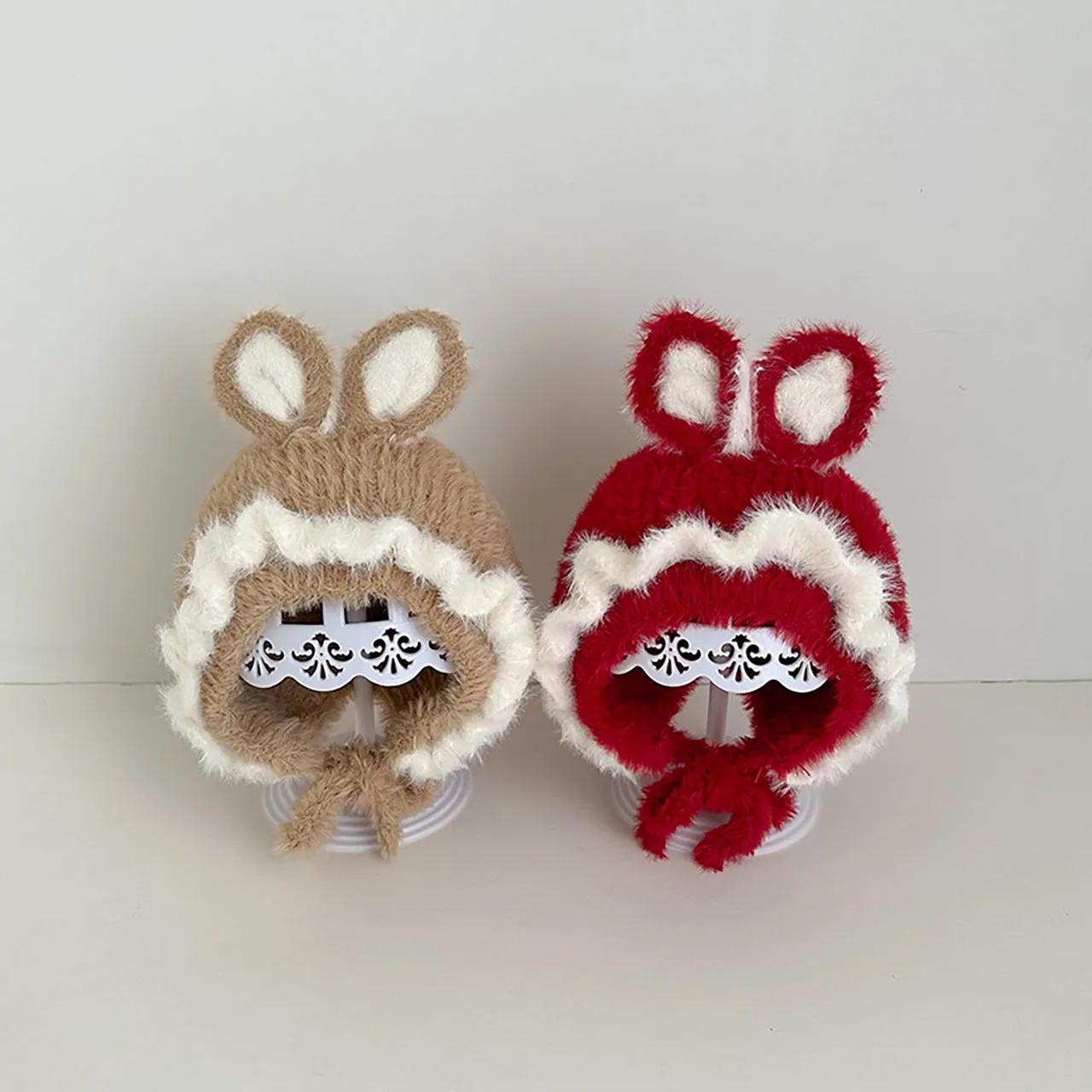 Gorro con protección para los oídos de felpa para bebé, Jersey cálido, gorro bonito de dibujos animados para niños, gorro de princesa para niña de 3 a 18 meses