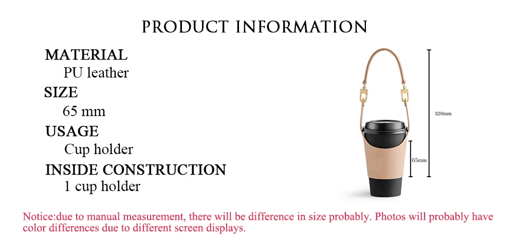 Tragbare benutzerdefinierte Name Mode Getränkehalter Mode Vintage PU Leder Kaffee Milch Tee Tasse Tasche personalisieren Buchstaben Wasserflasche Tasche – Detail 2