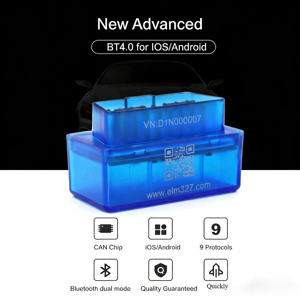 VESSTEK Super Mini OBD2 Diagnostic Interface Bluetooth 4.0 for IOS/Android ELM 327 Code Reader Tool Support Multi-brand Car