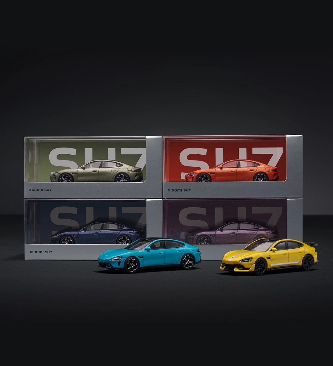 1:64 MI SU7 Ultra Supercar سبيكة سيارة Diecasts ولعبة المركبات نموذج سيارة مصغرة مقياس نموذج سيارة للأطفال