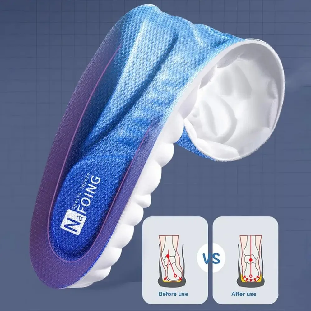 1 Pair Comfort 4D Cloud Sport Insoles - High-Elasticity, Soft Breathable Shoe Inserts, Superior Shock Absorption for Athletic image 5