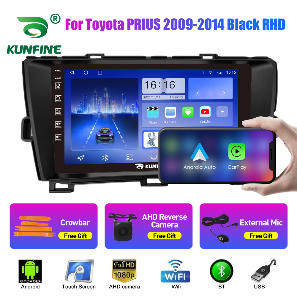 2Din Android Car Radio For Toyota PRIUS 2009-2014 LHD Multimedia Video Player GPS Navigation Stereo Audio Head Unit Carplay 4G