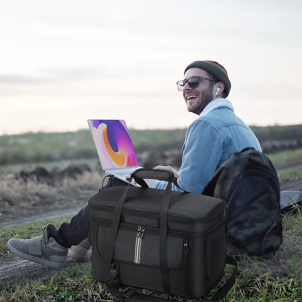 Carrying Case for DJI Power 1000 Portable Power Station Storage Case Travel Carrying Bag Dustproof with Shoulder Strap & Handle