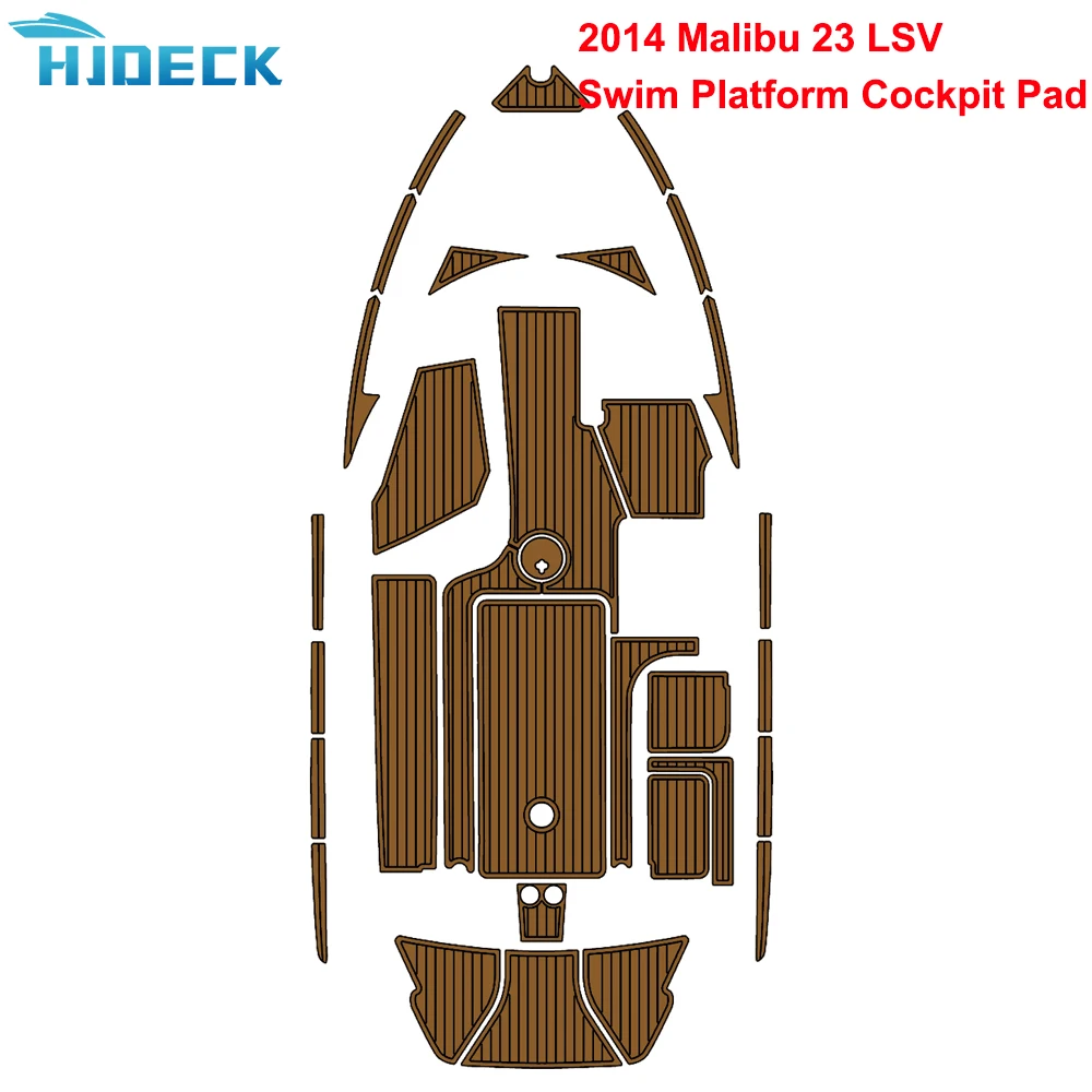 

2014 Malibu 23 LSV Swim Platform Cockpit Boat Cover Accessories EVA Foam Teak Deck Floor Pad Mat Customizable