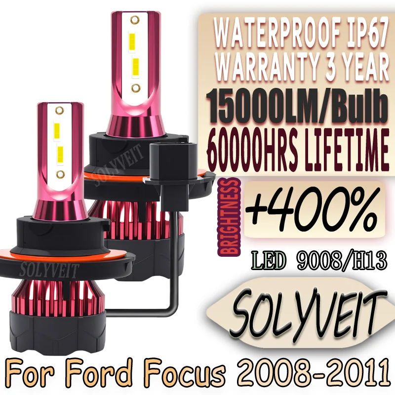 

Instant Installation Long-Term Use IP67 Waterproof Rating 60000 Hour Lifespan LED Headlight For Ford Focus 2008 2009 2010 2011