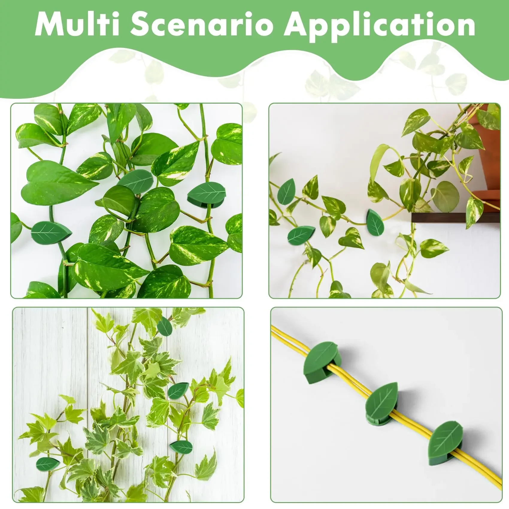 Plant Climbing Wall Fixture Clips with  Acrylic Adhesive Sticker Leaf Fixer Invisible Wall Vines Fixing Clips