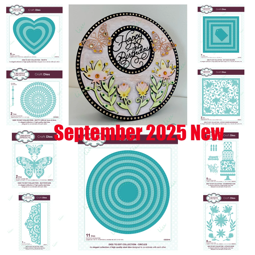 

Snowflake Elegant Poinsettia Circle Die Set Christmas Metal Cutting Dies for DIY Scrapbook Handmade Photo Album 2025 October New