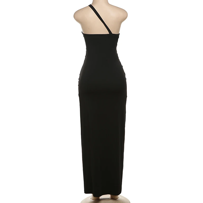 Robe maxi sexy pour femmes, tenue de soirée élégante, découpée, pour Rhde promo, 2024