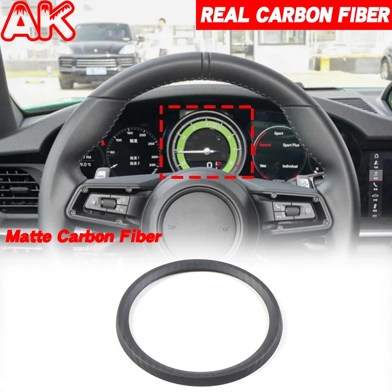 LHD/RHD Real Carbon Fiber For Porsche 911 992 2019-2024 Car Dashboard Display Ring Tachometer Cover Trim Car Accessories