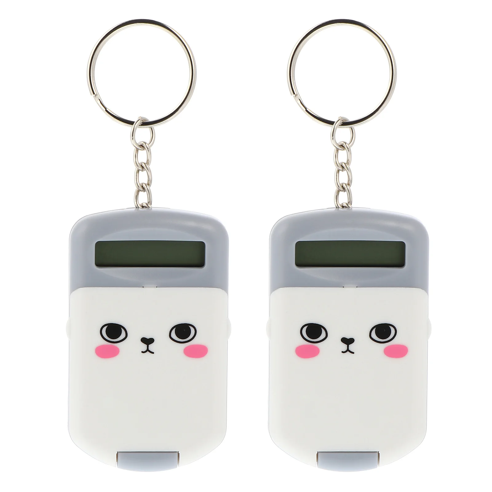 

2 Pcs Portable Mini Calculator Cute Student Pig Design Arithmetic Tool Lightweight Plastic Counter Kids Exam Office Use Small