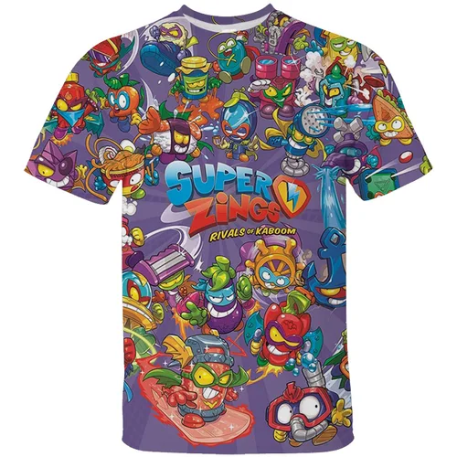Imagen 1 del producto Camiseta con estampado 3D de Super Zing para hombre y mujer, camisa Harajuku con estampado de Anime, Cartom, informal, cuello redondo, Y2k