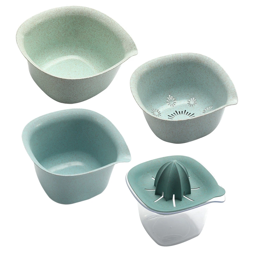 

Anti-slip Salad Bowl Kitchen Colander Multi-functional Juicer Mixing Bowls for Purpose Fruit