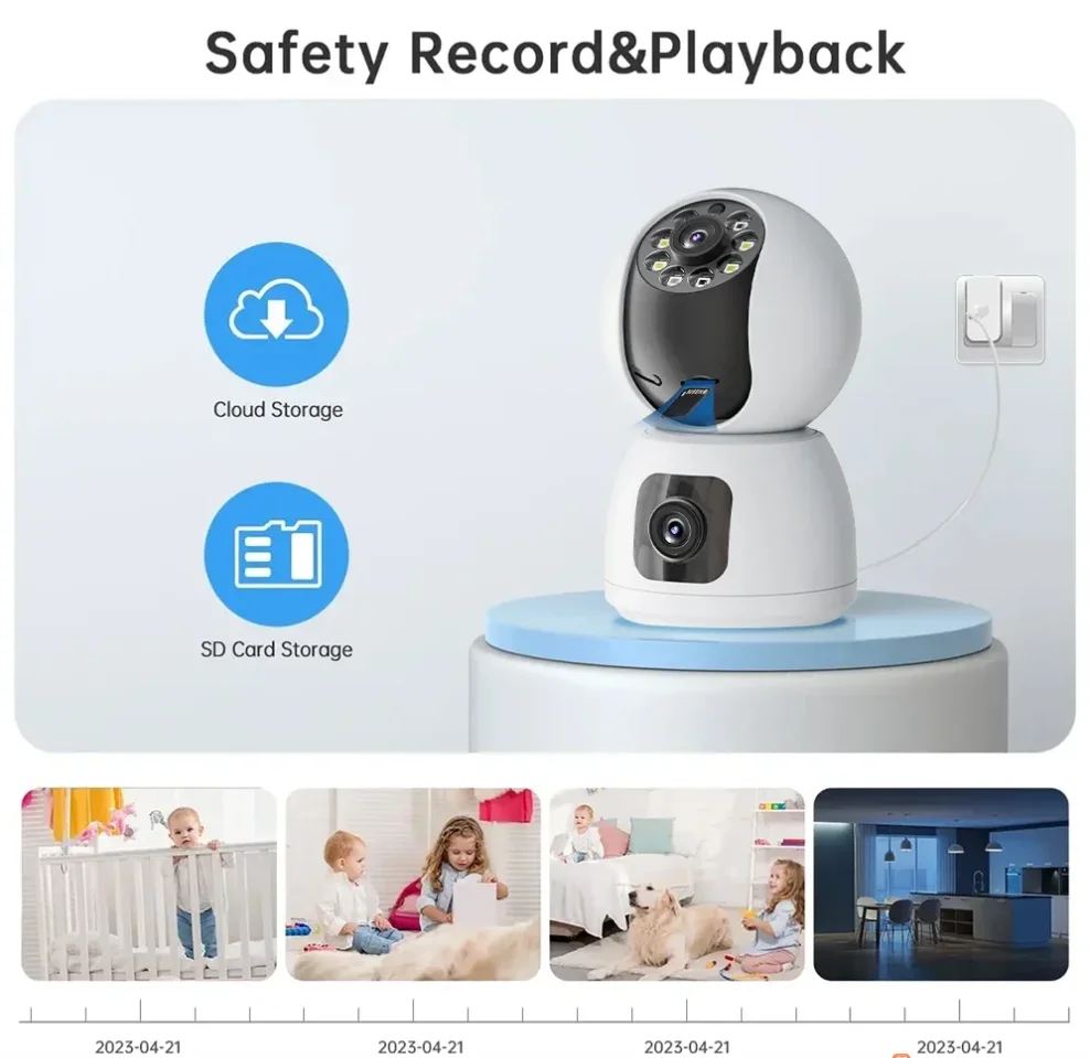 

8-мегапиксельная 4K Wi-Fi камера безопасности для дома, монитор для детей и пожилых людей, AI, автоматическое отслеживание и обнаружение, инфракрасное ночное видение