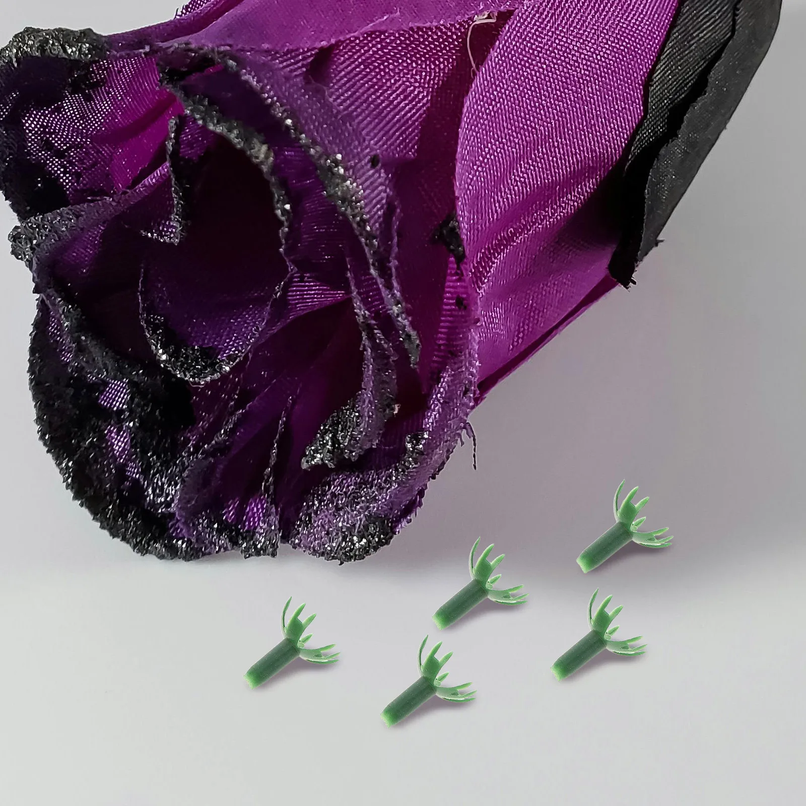 

40pcs Artificial Flower Calyxes Plastic Sepals For Diy Wedding Cake Decorations Green Floral Arrangement Supplies Fake Flower