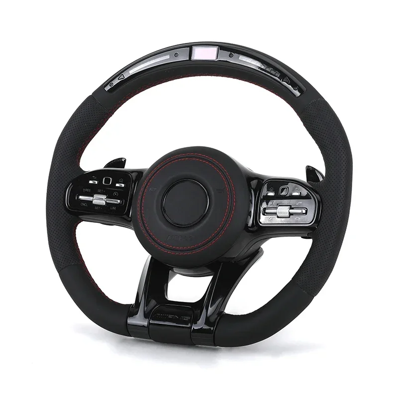 

With Led Display Volant Lenkrad Full Leather Steering Wheel for Mercedes Benz W204 W205 W206 W221 S221 W222 W213 C180 AMG