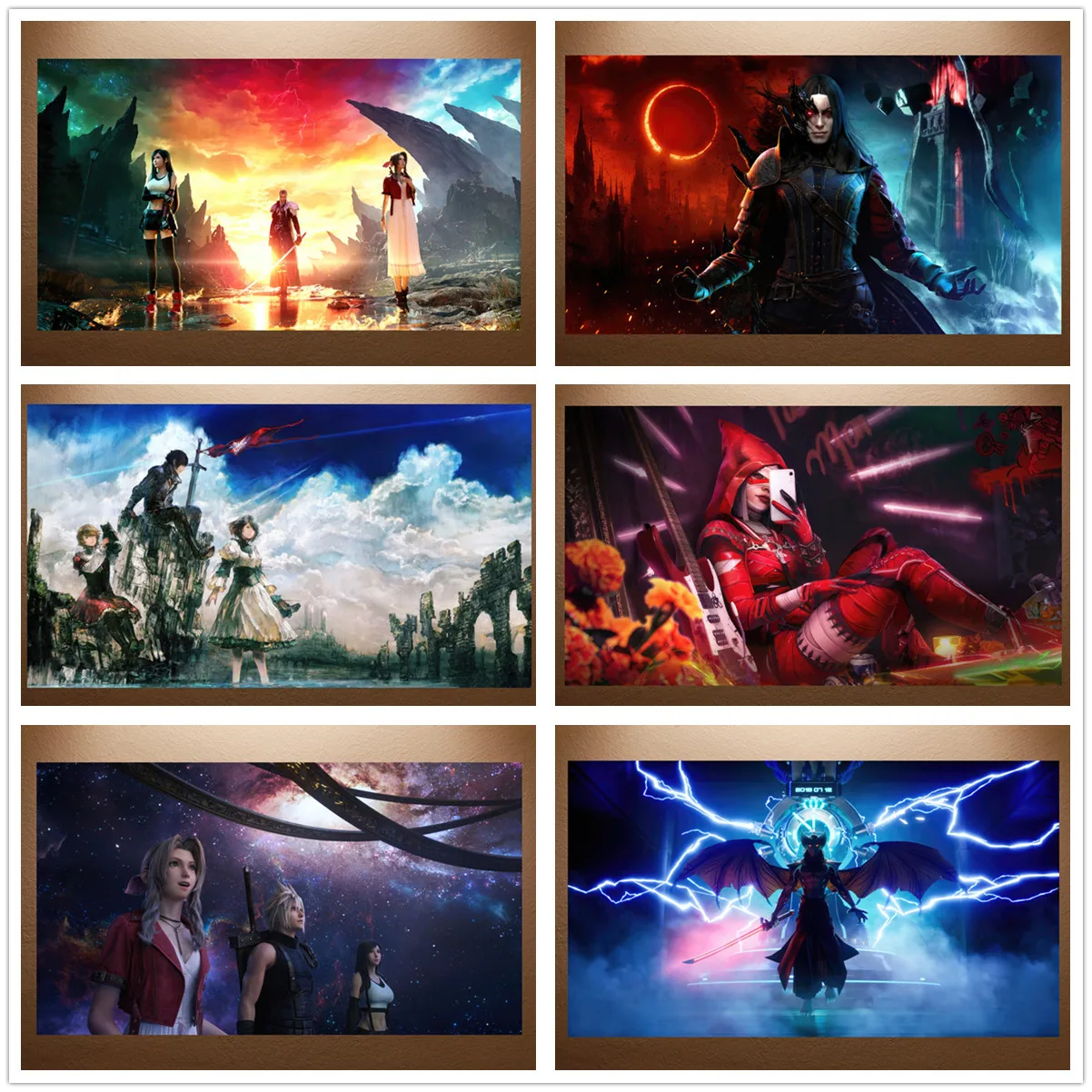 Final Fantasy Poster Final Fantasy 7 Game Poster Anime Poster Canvas Wall Painting Game Room Wall Decor Room Wall Art Sticker