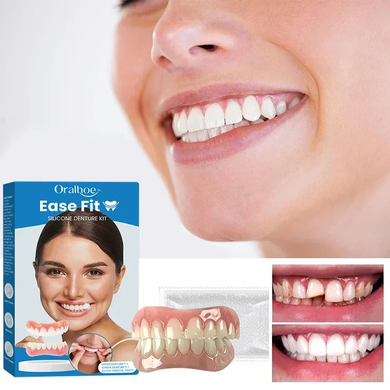 Dental Modification Dentures Cosmetic Dental Fills Gaps Upper Lower False Fake Veneers Replace Missing Tooth Dental Cosmetic Kit