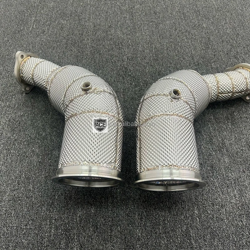 ACE High-Flow Sport-Kat-Downpipe für Audi RS4 RS5 B9 2.9T 2017- Auspuffkrümmer Edelstahl Performance-Auspuffrohr – Detail 3