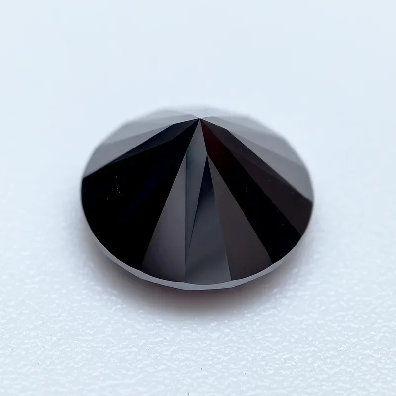 Moissanit-Stein, runder Schliff, primäre schwarze Farbe, im Labor gezüchteter Diamant für DIY-Schmuckherstellung, Pass-Diamant-Tester mit GRA-Zertifikat