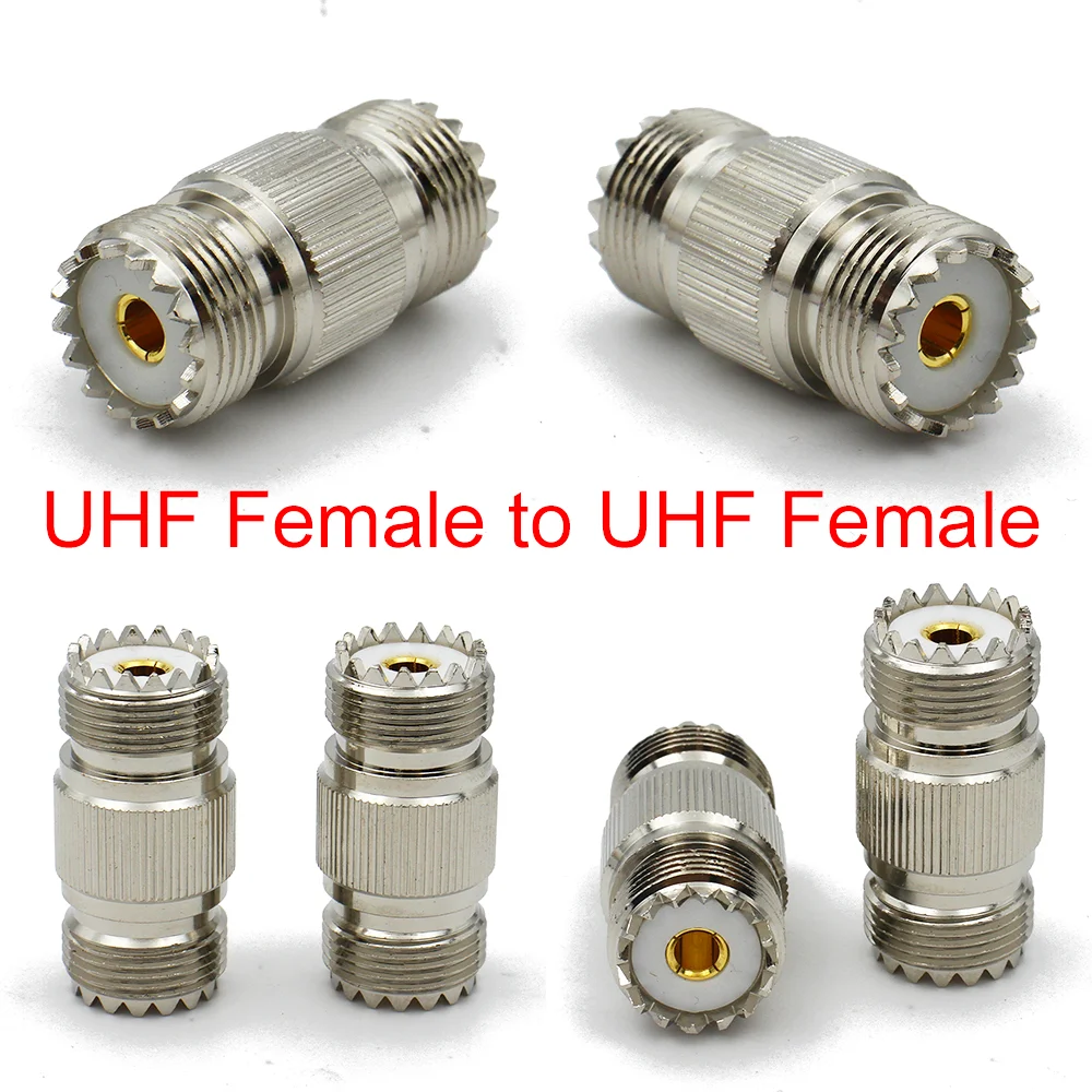 SO239 PL259 Connector UHF to UHF Male Female Straight Connector UHF Female to Female Adapter for Radio Antenna SO-239 PL-259