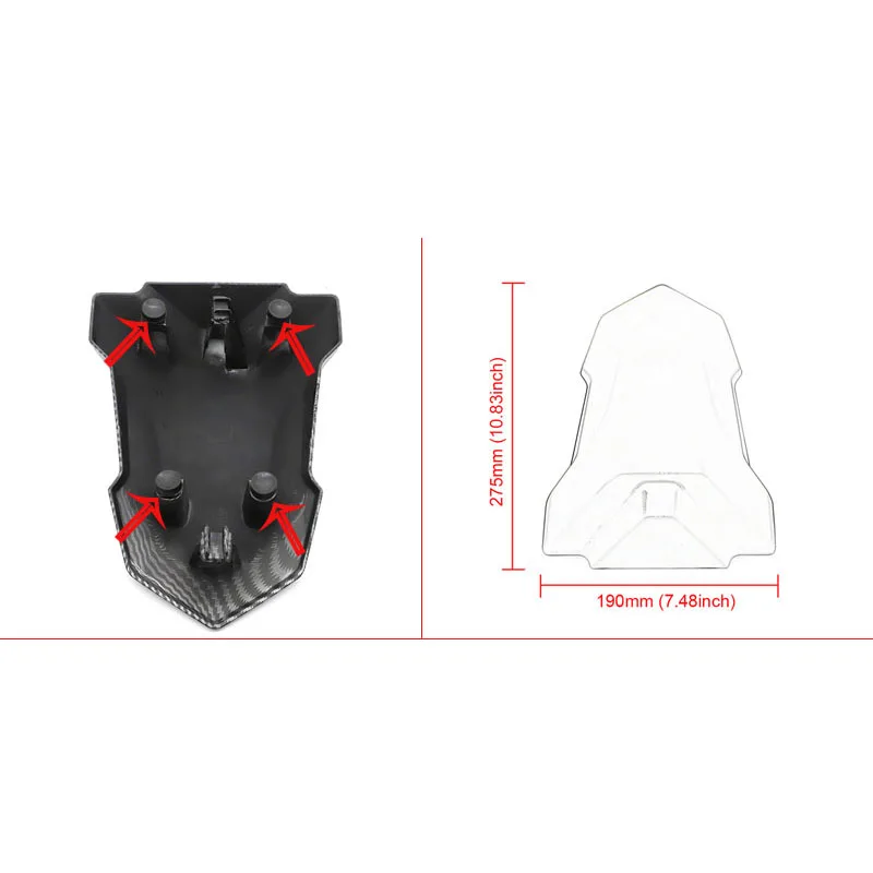 Motorbike accessories ABS plastic carbon fibre rear hump Rear tailstock plate For BMW S1000RR 2019-2020