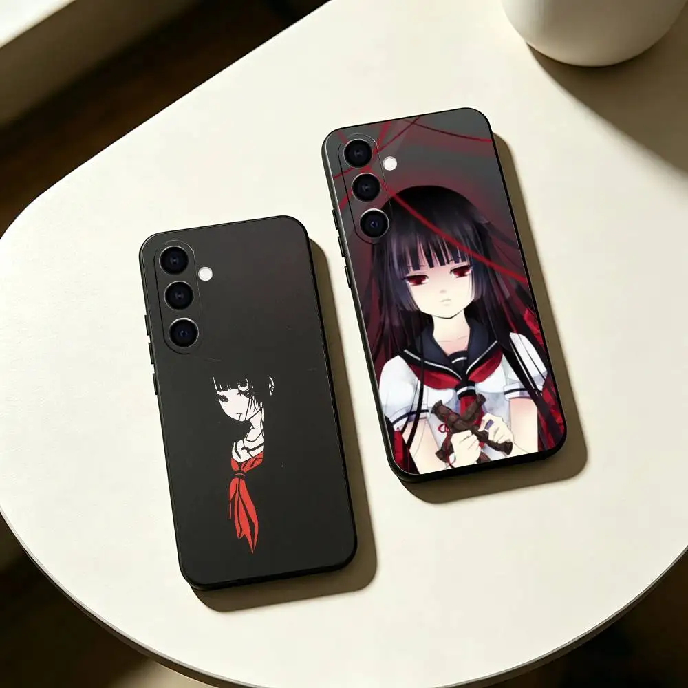 Anime H-Hell Girl E-Enma Ai Phone Case For Samsung Galaxy A73,A72,A71,A70,A53,A52,A51,Soft Silicone Black Cover