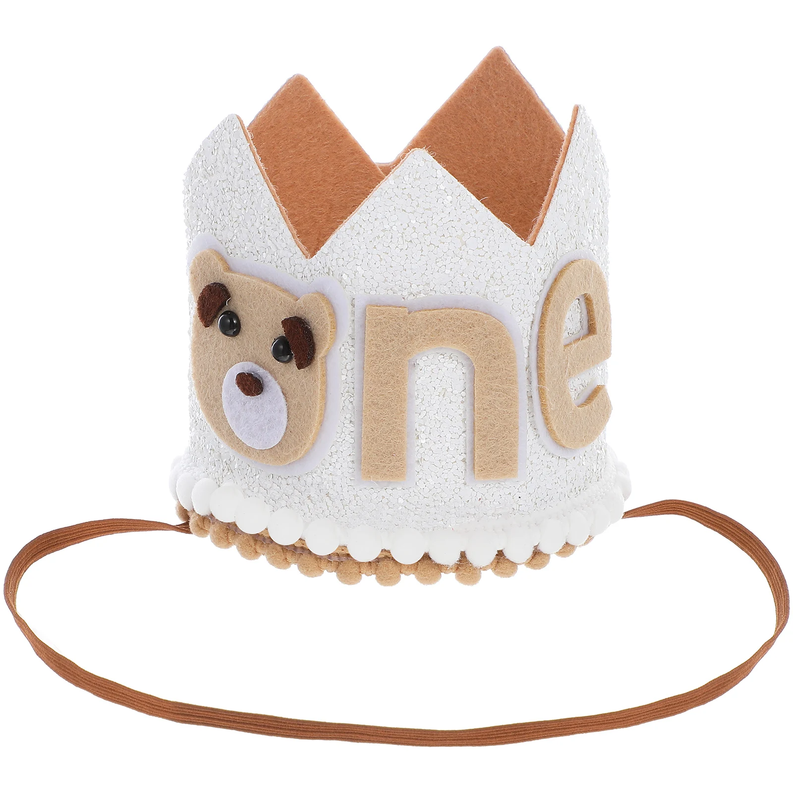 

Birthday Hat Party Bear Crown Photo Prop Boy Toddler Birthday Hat Kids 1st Decoration Soft Elastic Fit Lightweight Adjustable