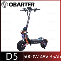 OBARTER D5 Electric Scooter Adults 60KM/H 12Inch 48V35AH Removeable Battery Peak 5000W 2500W*2 IP60 Foldable E-Scooter