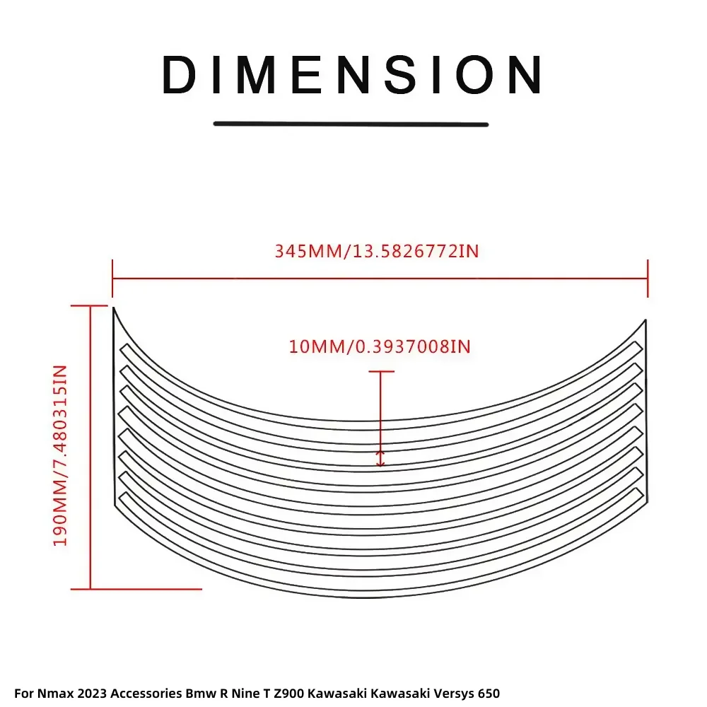 Wheel Sticker Reflective Rim Stripe Tape Motorcycle Stickers For Nmax 2023 Accessories Bmw R Nine T Z900 Kawasaki Kawasaki