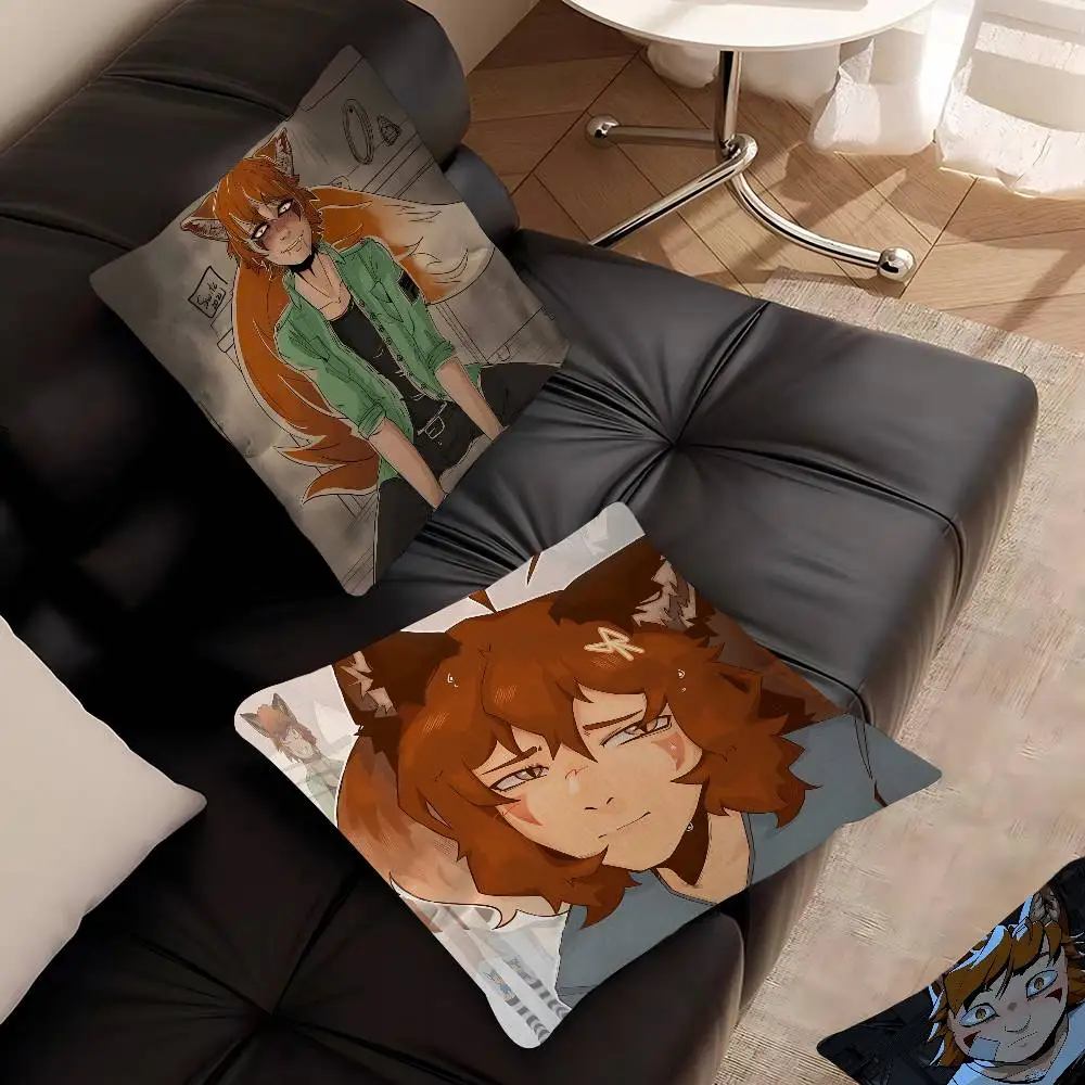 BTD Ren hana Fun Meme Lucky Dragon pillow cover sofa cushion cover home room decoration children gift