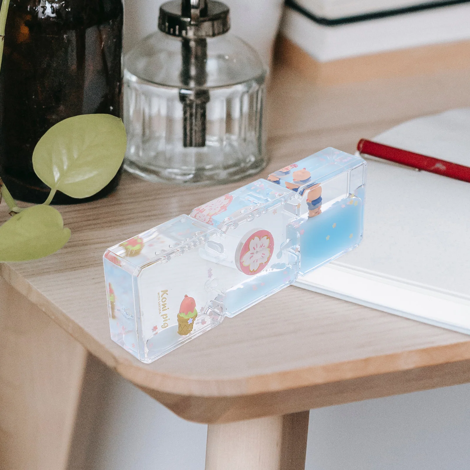 

Sakura Pig Ornament Oil Liquid Timer Hourglass Ornaments Decorative Droping Decoration Creative Adornment