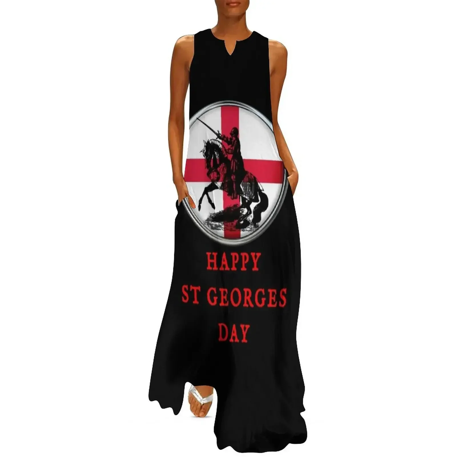 

Happy St Georges Day Long Dress Women long dress evening dress ladies Dresses