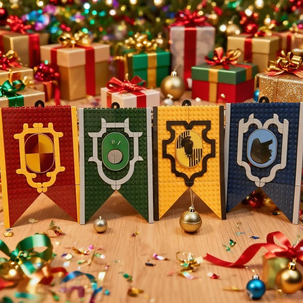 

MINISO of 4 Academy Flag Blocks suit, Collectible Adult Toys, Birthday Gifts and Magic RPG Supplies, Magic Games for Teens