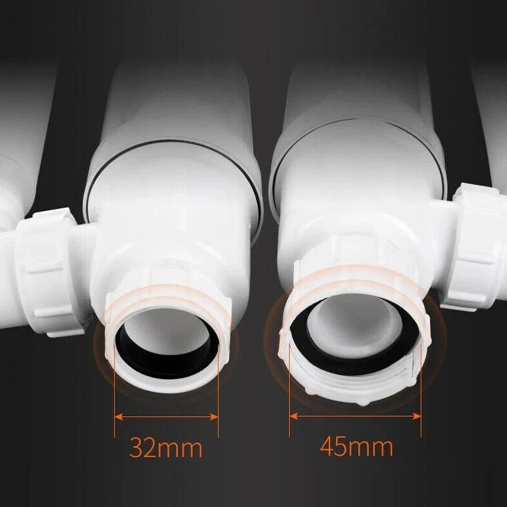 Practical Sewer Drain Pipe ABS Excellent Drainage Design Good Airtightness Sink Strainer Drain Pipe Drain Pipe Easy Installation