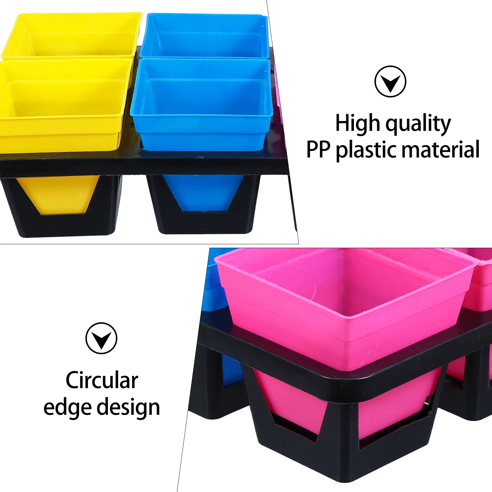 

Plastic Seedling Tray 6 Grids Nursery Planter Pot Hydroponic Seeds Sprouter Growing Tray Planting Pots Sturdy Durable