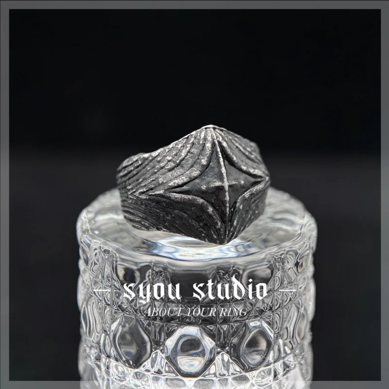 Geometric Distressed Cross Ring Stainless Steel Vintage Gift For Women Punk Jewelry Men Rings Wholesale