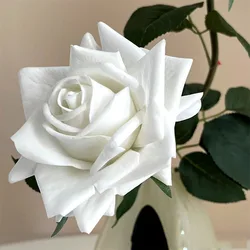 4Pcs Moisturizing Artificial Rose Flowers Real Touch Rose Weding Decor Flower Bridal Bouquet Party Home Decoration Photo Props