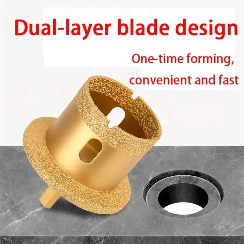 M10 Brazed Diamond Washbasin Core Drill Bit Hole Opener Table Basin Tool for Granite Marble Tile Drilling Cutter