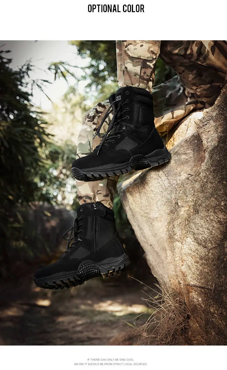 Outdoor-Stiefel für Herren, Knöchelstiefel, dick, hochwertig, sportlich, wasserdicht, rutschfest, Wanderstiefel, verschleißfest, Dschungel-Trekking, Größe 39–47 – Detail 21