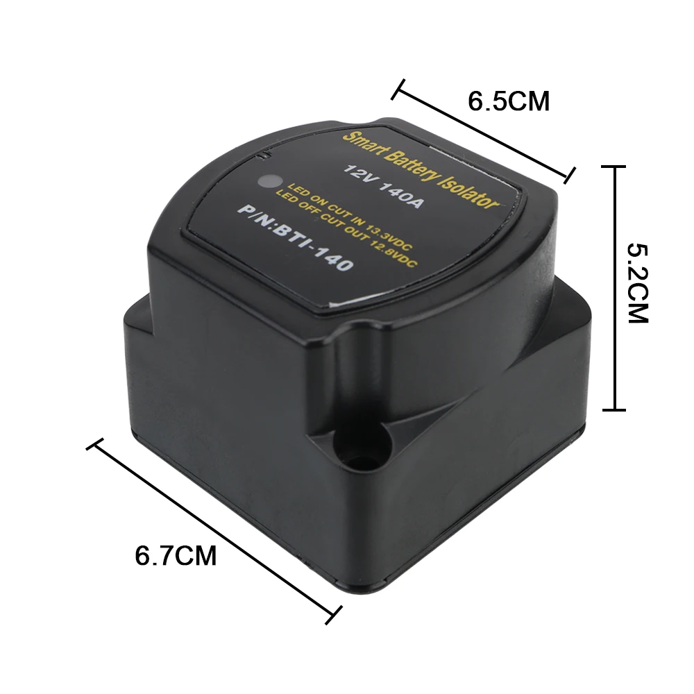 Elektromagnetické relé VSR ​for camper auto chytrý baterie odpojovač 12V 140A elektrické napětí citlivý rozseknout nabít