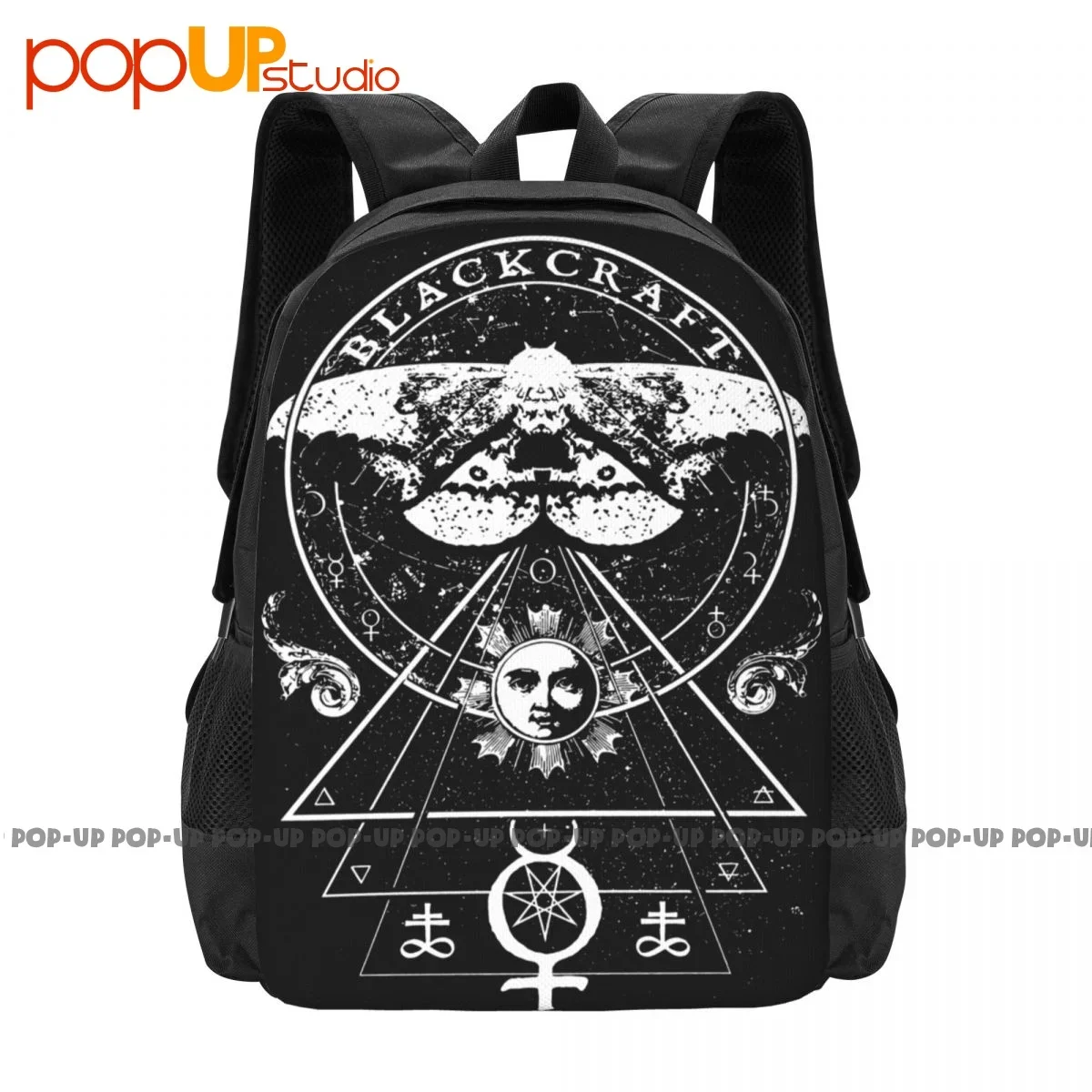 Blackcraft Cult Crowley'S Moth Occult Goth Backpack Large Capacity School Swimming Gymnast Bag Clothes Backpacks