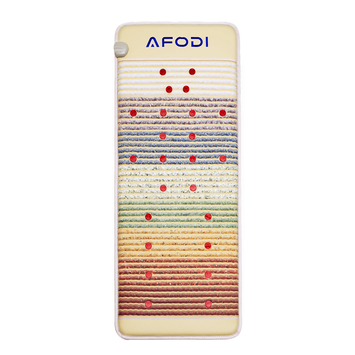 AFODI 59in X 23in Chakra PEMF Photon Gemstone Rainbow Relax Massage Mat Far Infrared Electric Heating Magnetic Therapy Pad