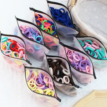 女の子、ヘッドバンド、シュシュ、ヘアバンド、キッズアクセサリー、赤ちゃん、50個、100個用のキャンディーカラー弾性ゴムバンド