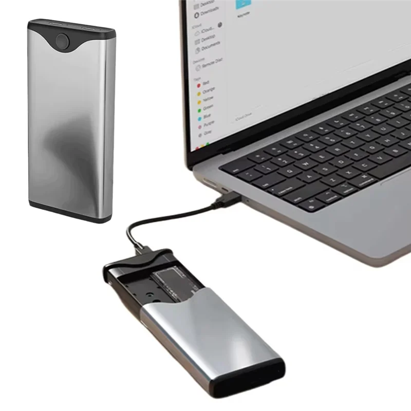 Turbo Fan Powerful Heat Dissipation 40Gbps M. 2 NVME USB4.0 Dual Protocol SSD Hard Disk Drive Enclosure