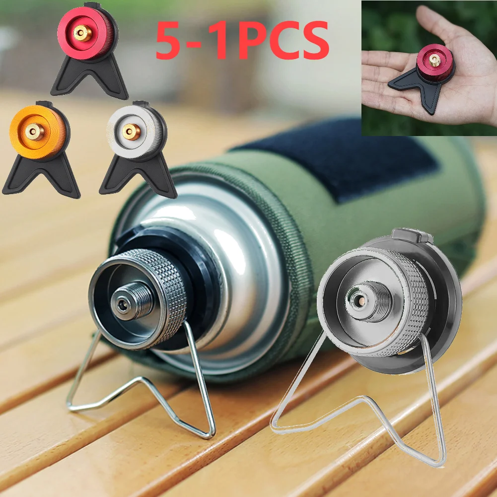 1-5pcs Card Type Gas Tank Adapter With Fixed Anti Roll Bracket Gas Tank Self-Locking Conversion Stove Head Head Compact Tools