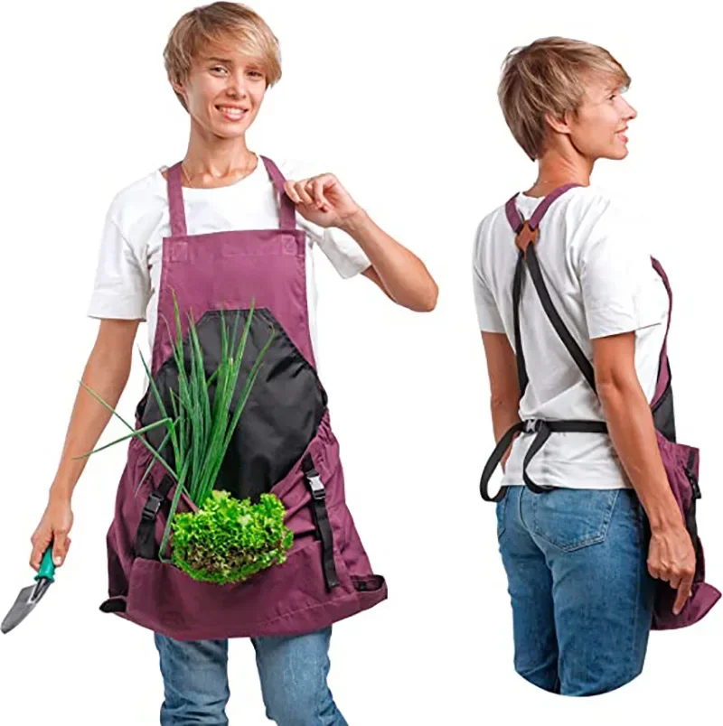

Waterproof Large Pocket Oxford Cloth Pick Fruits Vegetables Florists Backpack Type Tools Garden Accessories Storage Bag Apron
