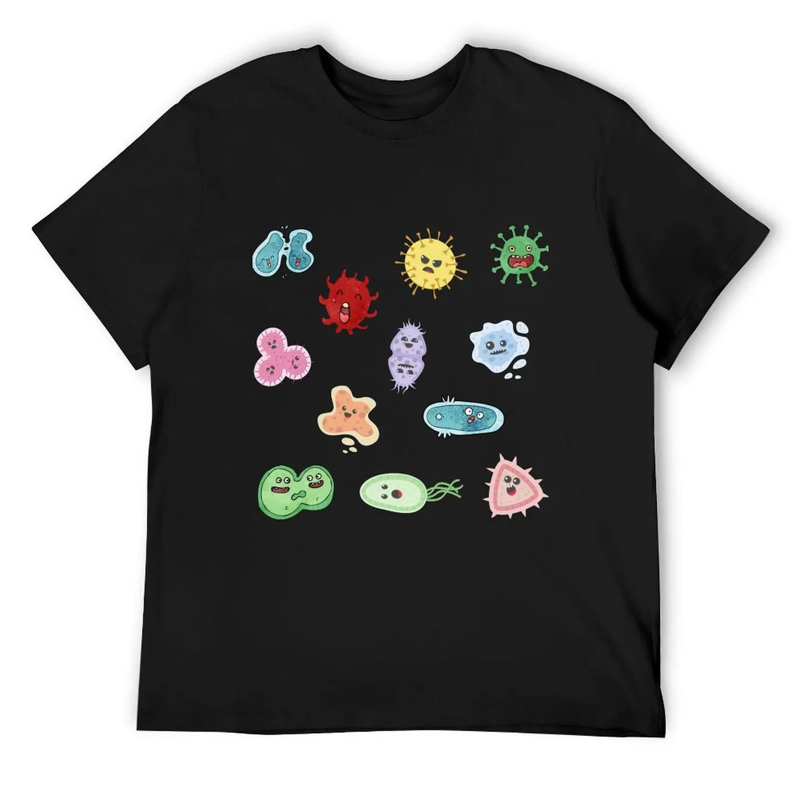 

Cute Microbes Bacteria, Virus, Ecoli MicroBiology Seamless Pattern Sticker Pack. T-Shirt